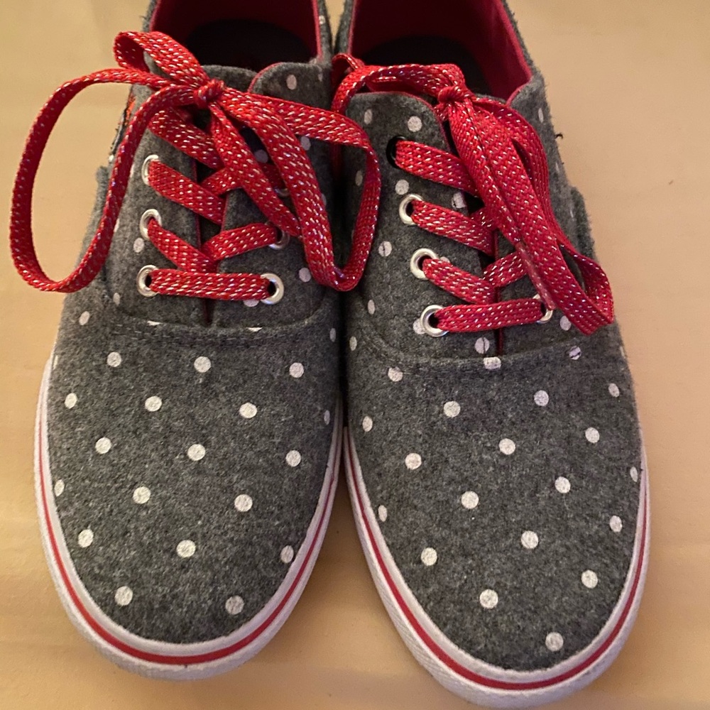 Disney Minnie Mouse Blue Denim Polka Dot Women’s Sneakers